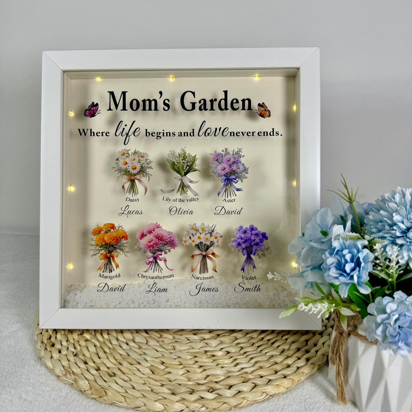 ✨Custom Birth Flower LED Light Frame