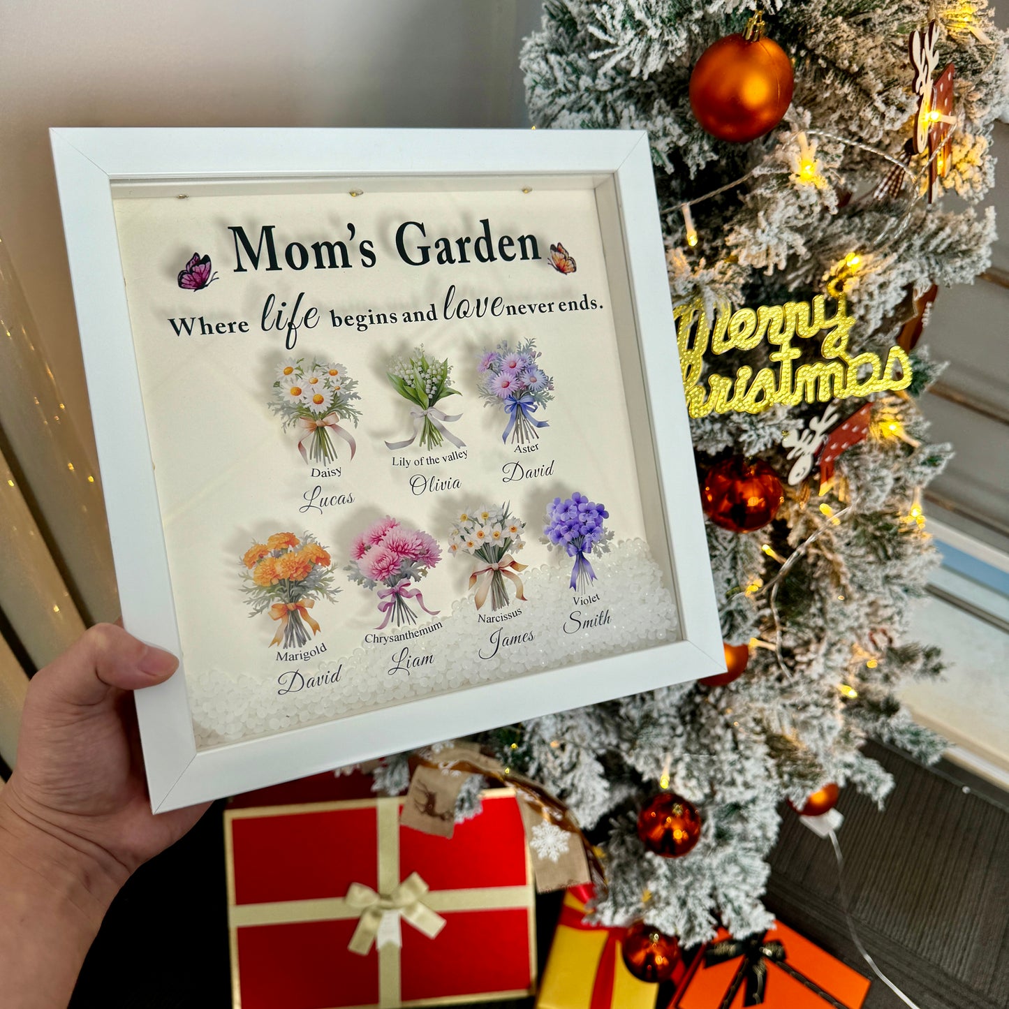✨Custom Birth Flower LED Light Frame