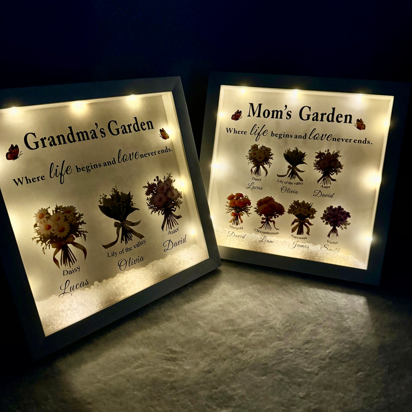 ✨Custom Birth Flower LED Light Frame