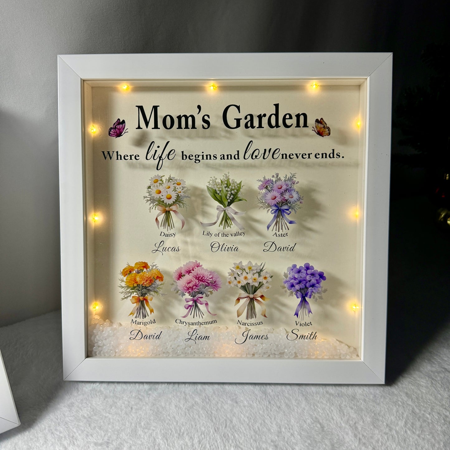 ✨Custom Birth Flower LED Light Frame