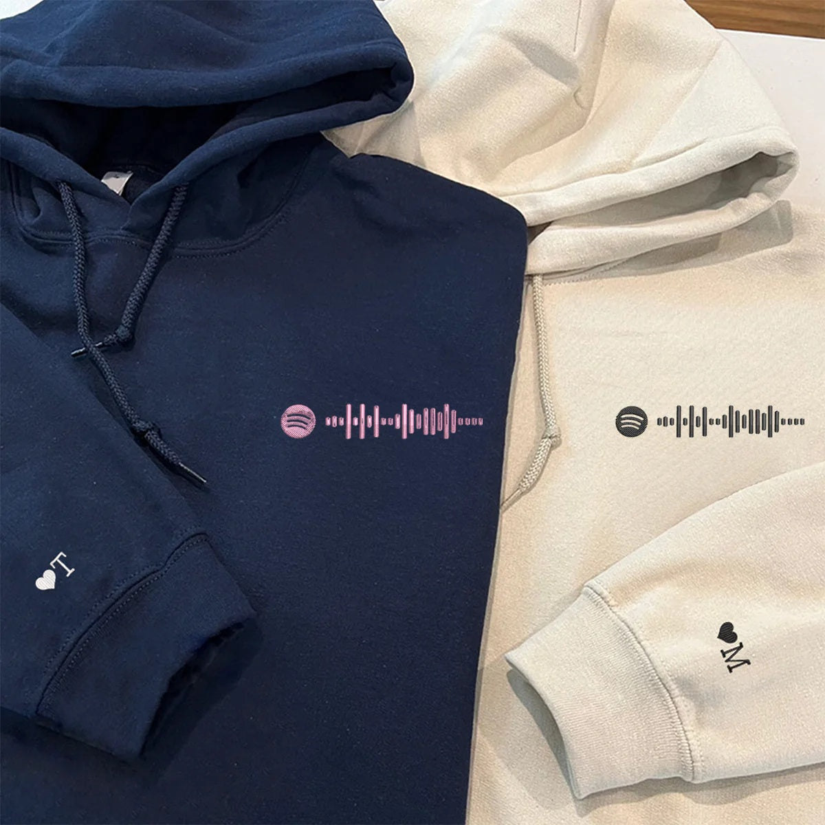Music Code Custom Embroidered Hoodie