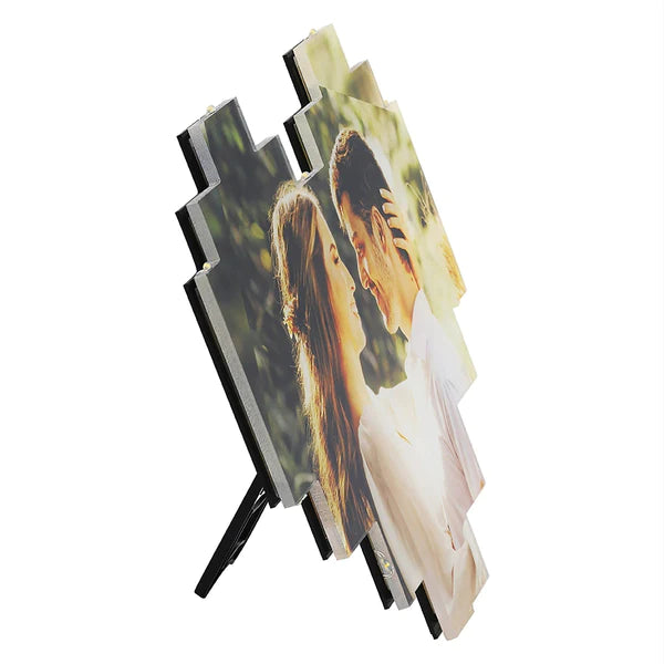 Custom Heart Shape Photo Collage Lamp - CUSTLOVE