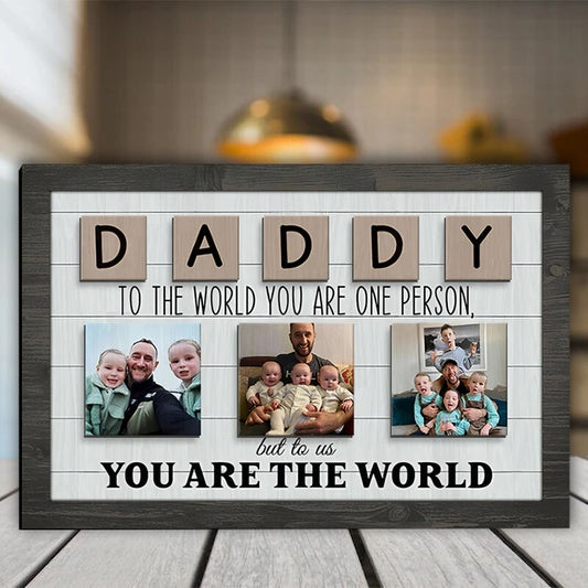 Personalized photo frame Father's Day gift commemoration