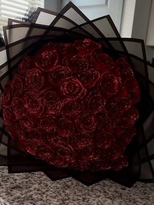 💕Shimmering Rose Bouquet - Valentine's Day Gift - CUSTLOVE