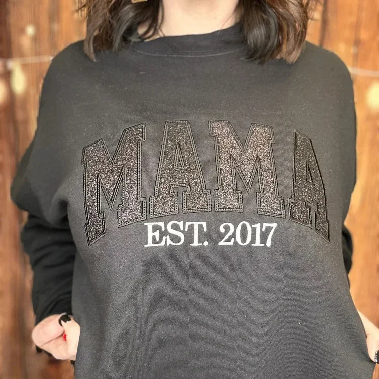 Sparkling Love: Customized MAMA Sweatshirts