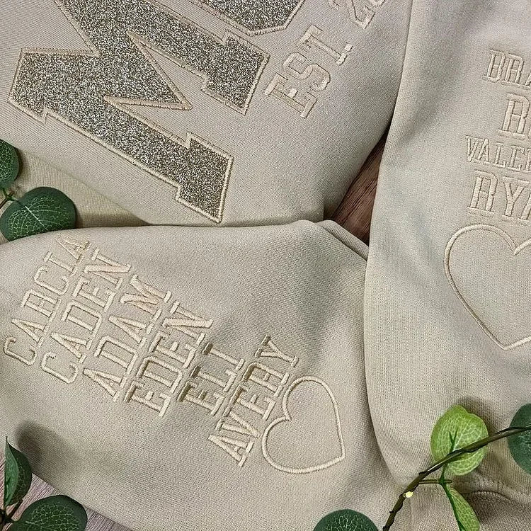 Sparkling Love: Customized MAMA Sweatshirts