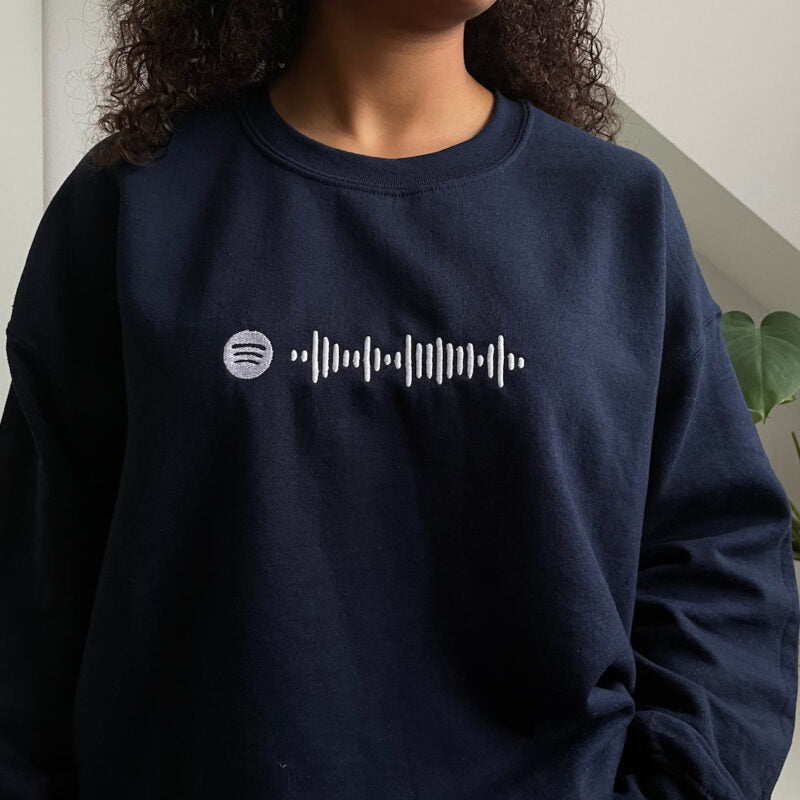 Music Code Custom Embroidered Hoodie