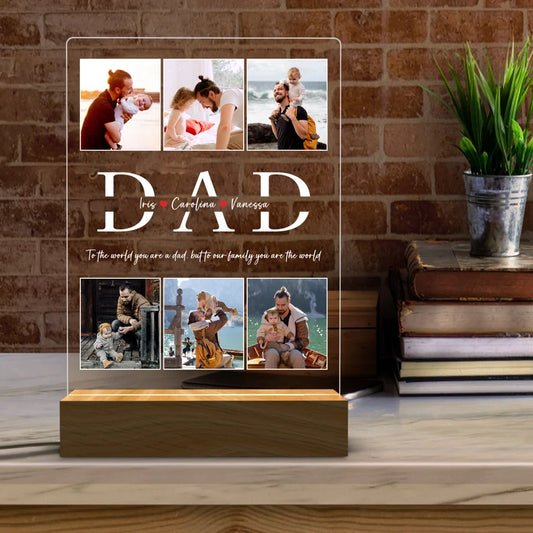 Gift for Dad: Personalized Photo Night Light