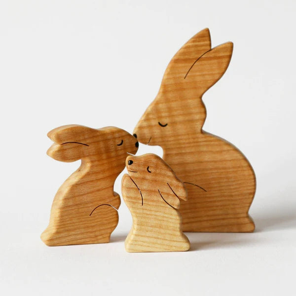 Wooden hare family puzzle - CUSTLOVE