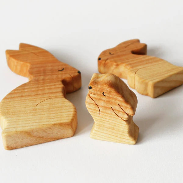 Wooden hare family puzzle - CUSTLOVE